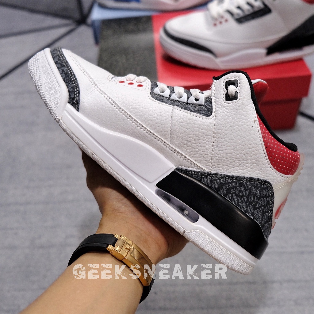 [GeekSneaker] Giày  Air Jordan 3 Retro Denim SE Fire Red CZ6431-100