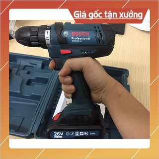Máy khoan pin 26V BOSCH, máy khoan cầm tay, máy bắt vít cao cấp - TẶNG 1 PIN
