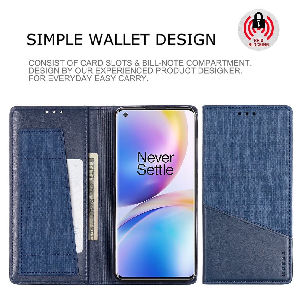 OnePlus Nord N100 N10 8T 8Pro 8 7TPro 7T 7Pro 7 6T 6⭐Magnetic Fabric Leather Flip Phone Cover Case⭐1+NordN100 NordN10 Pro