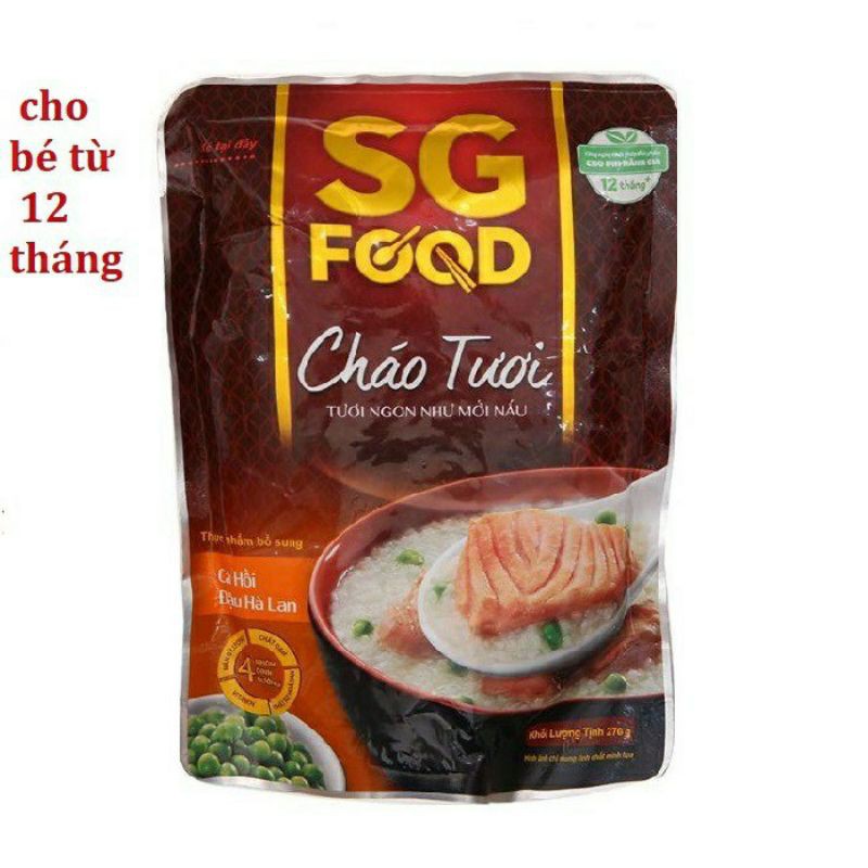 Combo 20 gói cháo tươi 14 hương vị cho bé của SG food