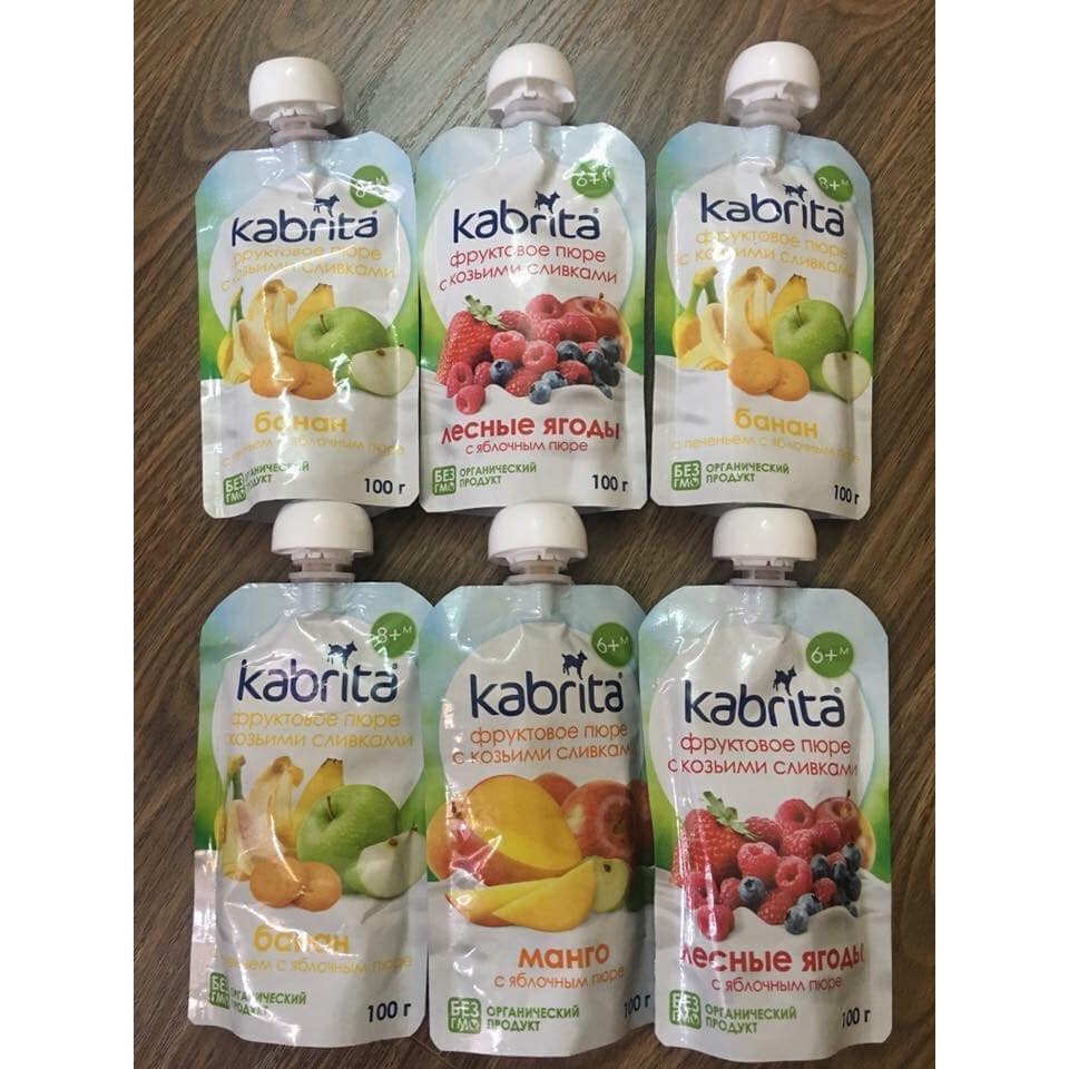 Váng sữa dê hoa quả Kabrita