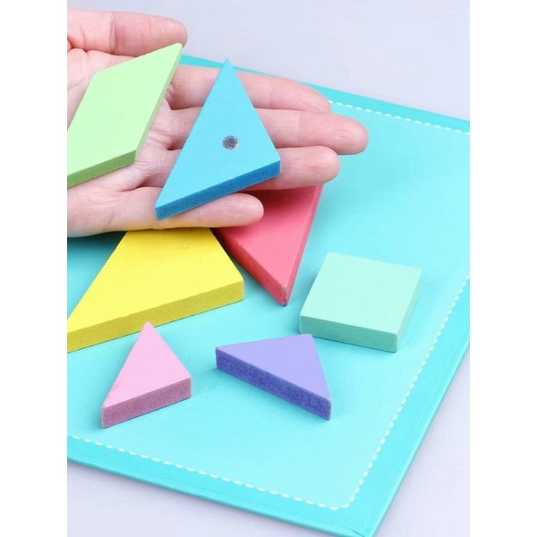 ĐỒ CHƠI XẾP HÌNH GỖ TƯ DUY TANGRAM 7 MẢNH