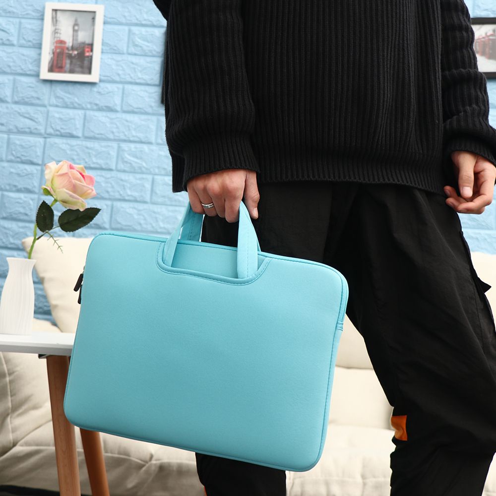 SHOUHOU Laptop Bag Computer Handbags Dual Zipper Shockproof Notebook Cover For Laptop MacBook Air Pro Retina 11 13 14 15 15.6 inch