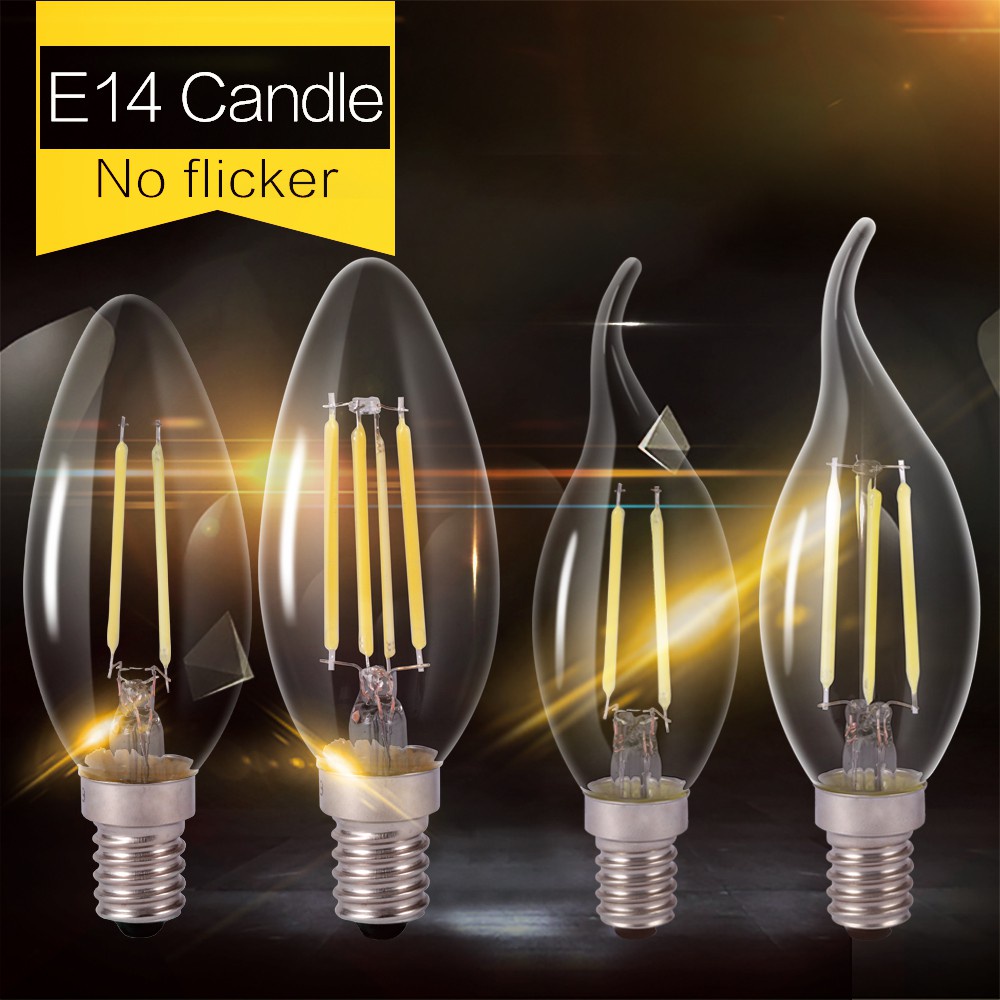 Bóng đèn LED dây tóc CANMEIJIA E27 E14 2W 4W 6W 8W 220V kiểu dáng cổ điển chuyên dụng