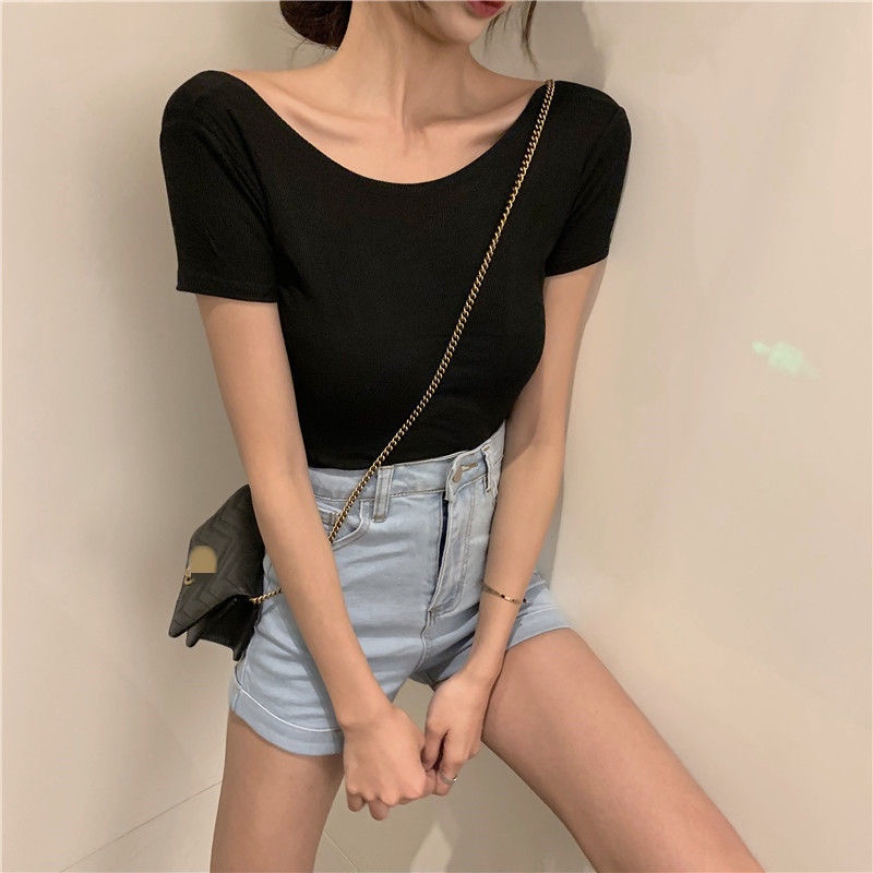 Áo thun COZOKC ngắn tay phong cách Hàn Quốc dễ phối đồ