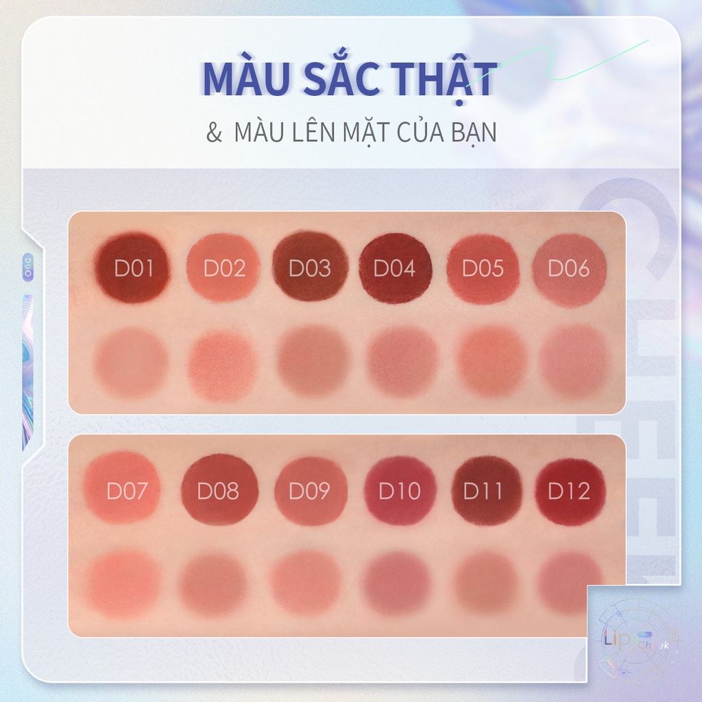 Son Môi Kiêm Phấn Má Hồng Dạng Kem Màu Nhung Lì Sắc Tố Cao Focallure
