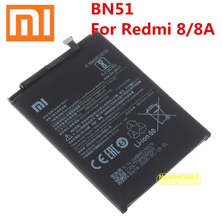 Pin Xiaomi Redmi 8 BN51 5000mAh Zin + Tặng Keo Dán Pin + FreeShip