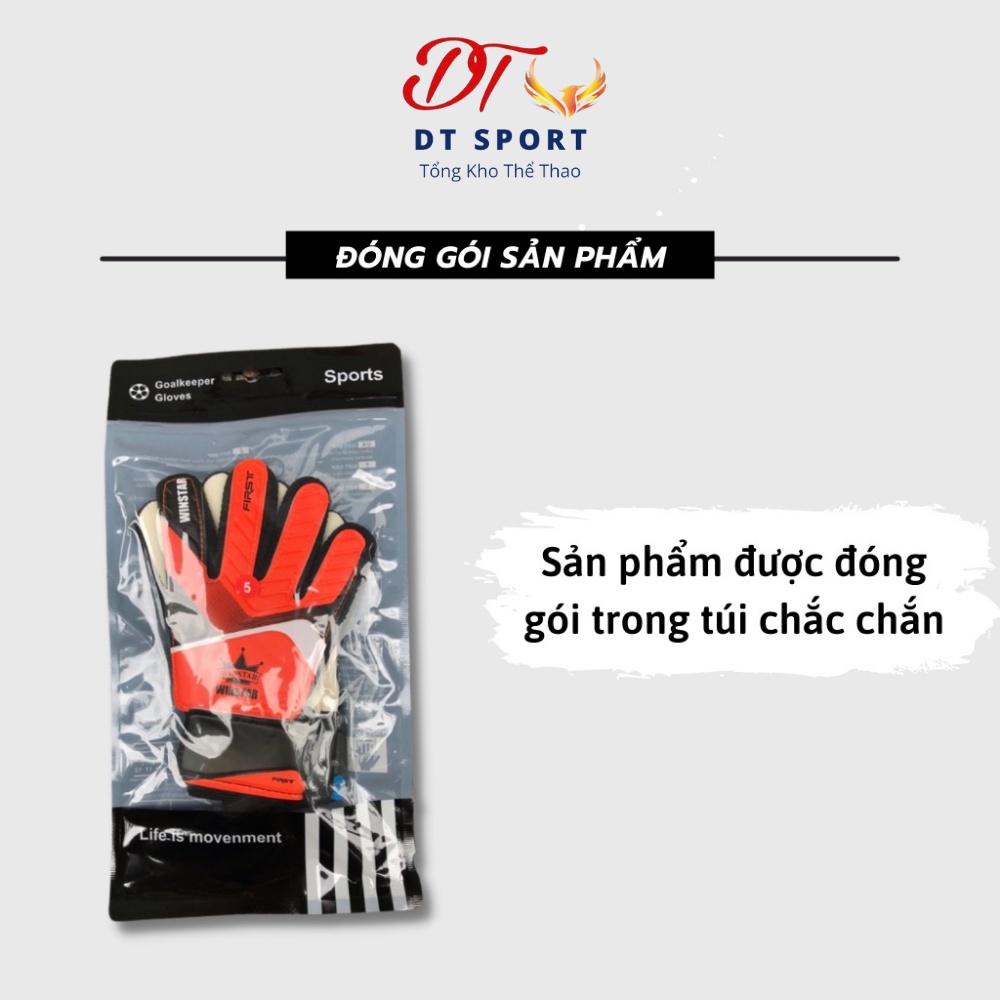 Găng tay thủ môn trẻ em ⚡Free Ship⚡ Bao tay thủ môn trẻ em Winstar chất liệu da tổng hợp, mặt cao su bám bóng