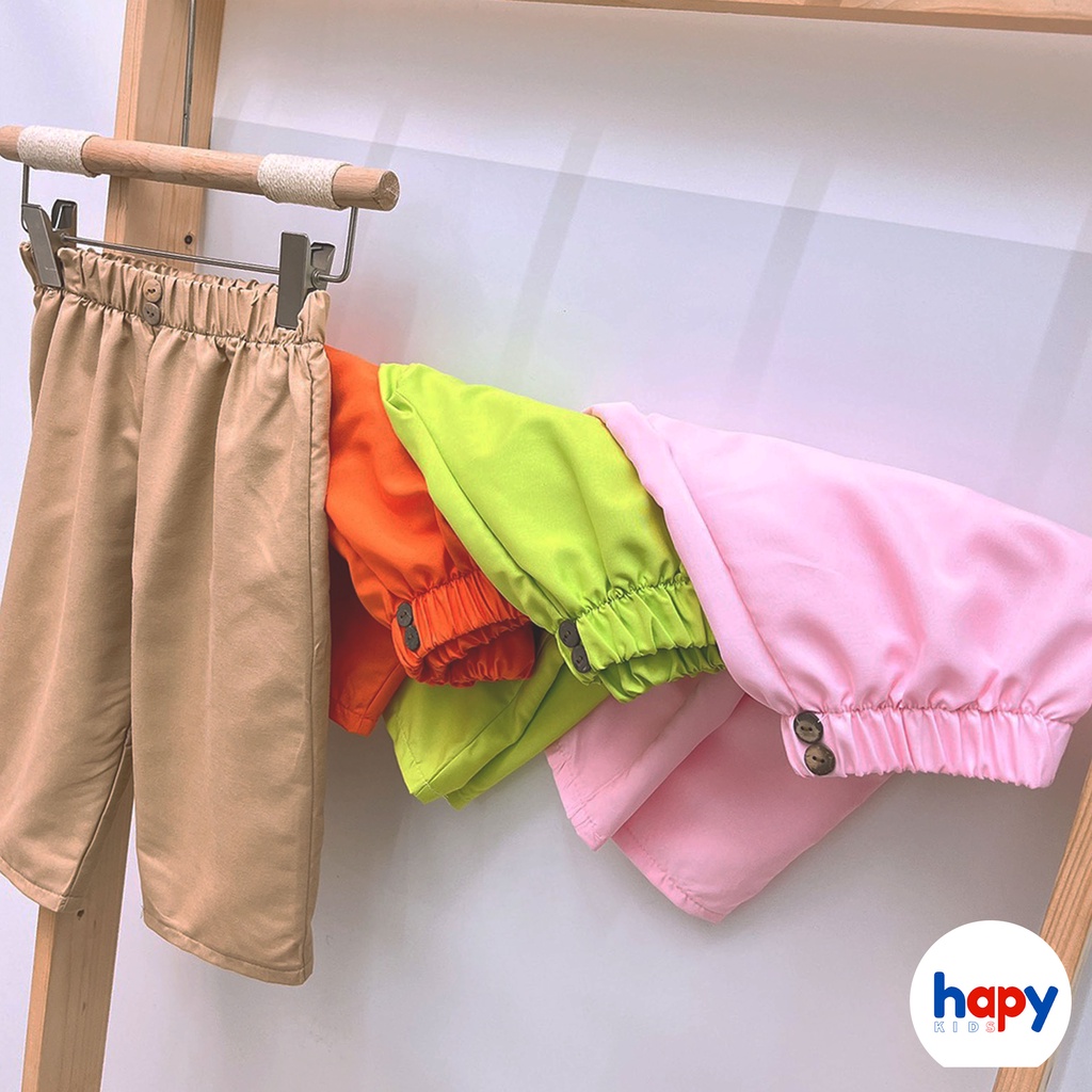 Quần dài cho bé gái chất thô mềm mát, quần thu đông bé gái từ 9-20kg Hapykids