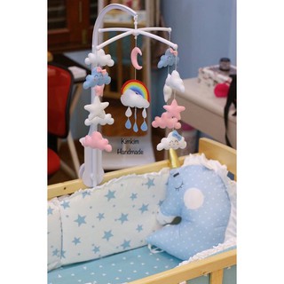 Bộ treo nôi mây sao và khung gắn cũi