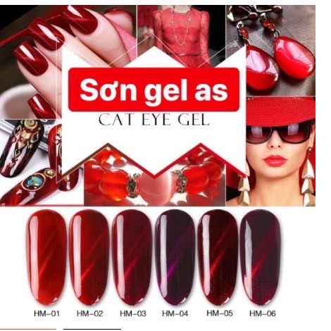 Sơn gel AS mắt mèo lửa HM