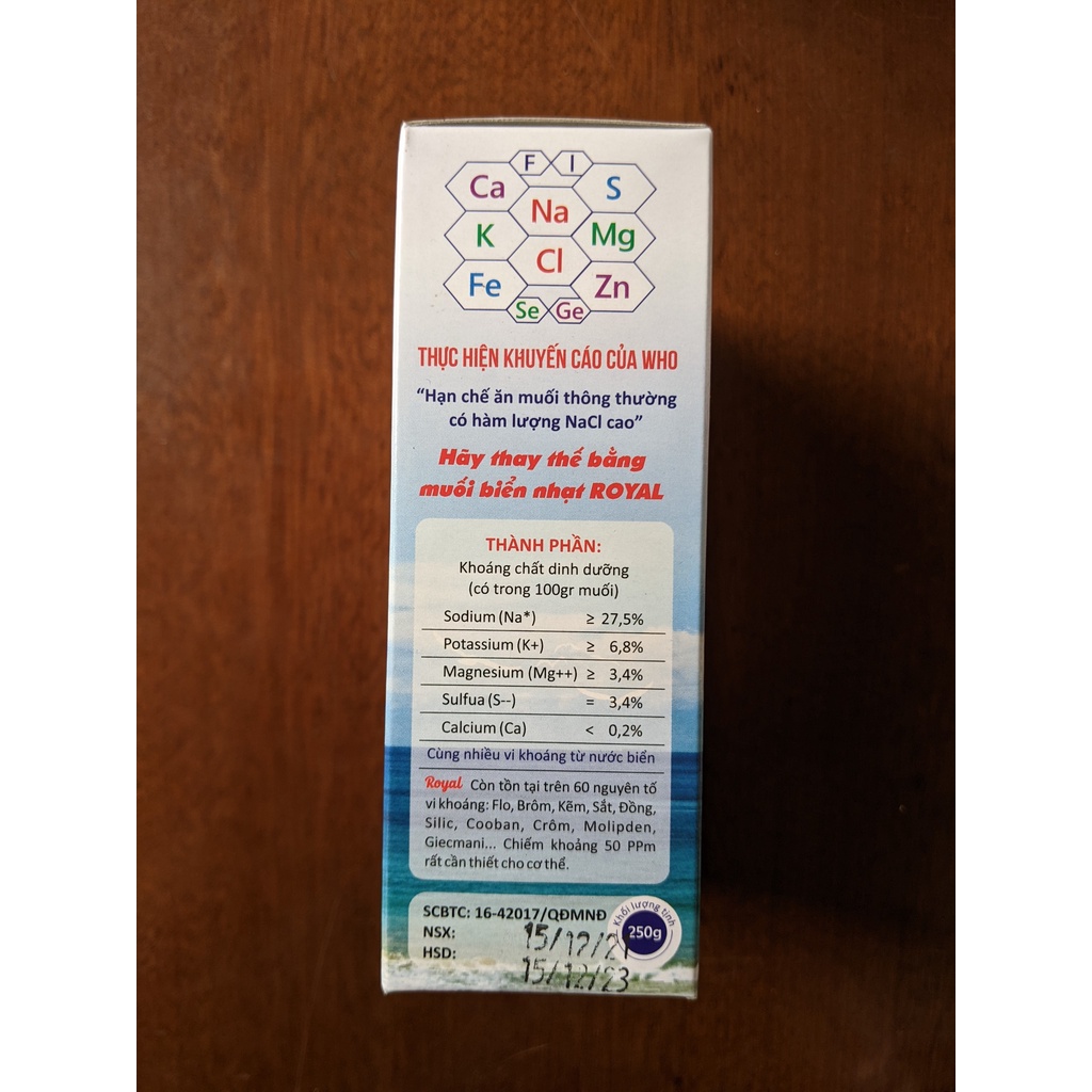 Muối biển nhạt Royal NaDiSalt 250gr