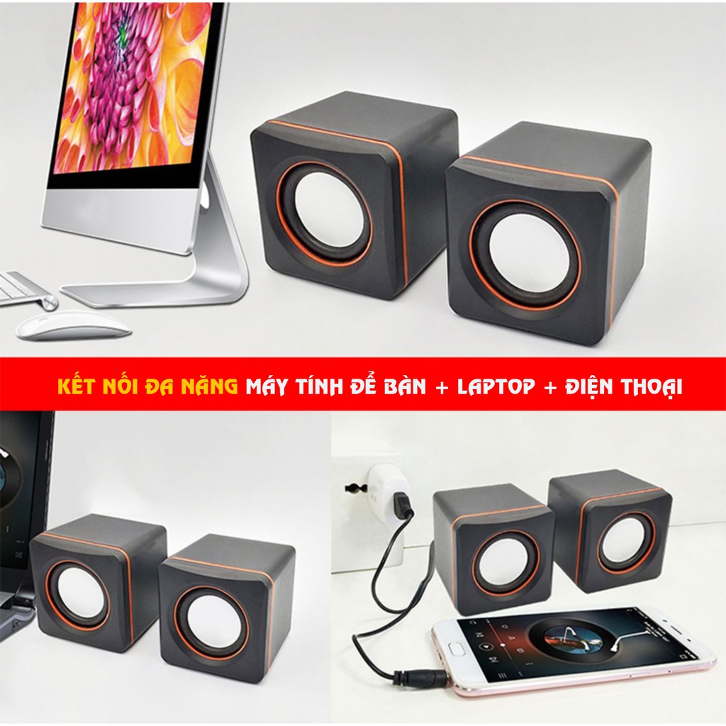 Loa mini usb 3.5mm G101 cho PC/Laptop/Notebook/Tablet