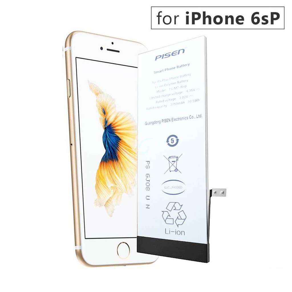 Pin Pisen chính hãng cho Iphone 6S Plus 2750mAh chuẩn 3C Easy certificate