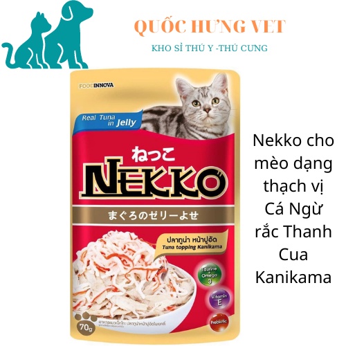 Pate Nekko Cho Mèo dạng thạch Gói 70g - Pate Mèo Nhập Khẩu Từ Thái Lan - QUỐC HƯNG VET