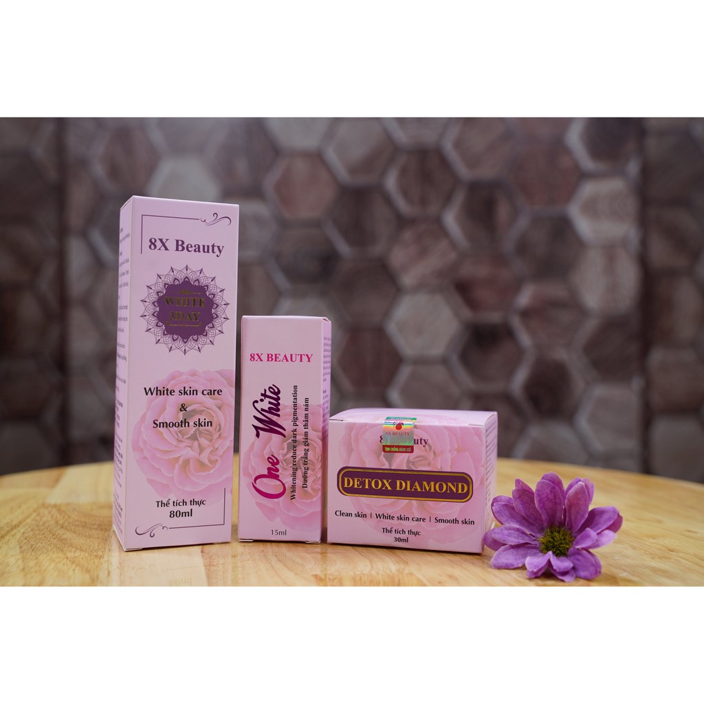 Siêu Hót 💖 Detox Thải Chì, Độc Tố - Ủ Trắng Nhân Sâm Kích Trắng - Tinh Chất Sữa Non Khóa Trắng - 8x Beauty