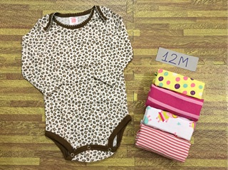 Bodysuit cho bé tay dài Carter Combo 5 cái bodysuit