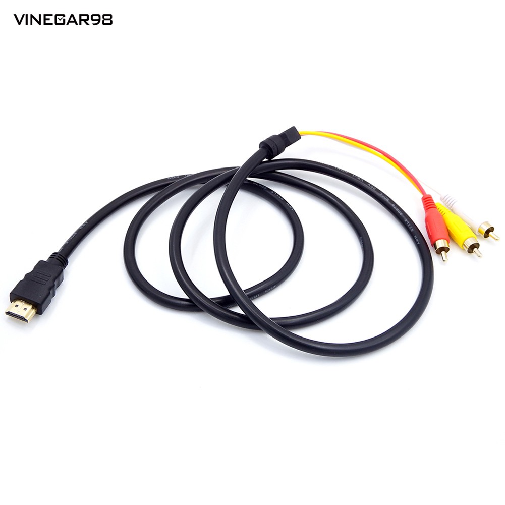 Cáp Chuyển Đổi Hdmi Đực Sang 3 Đầu Rca Av Đực M/M