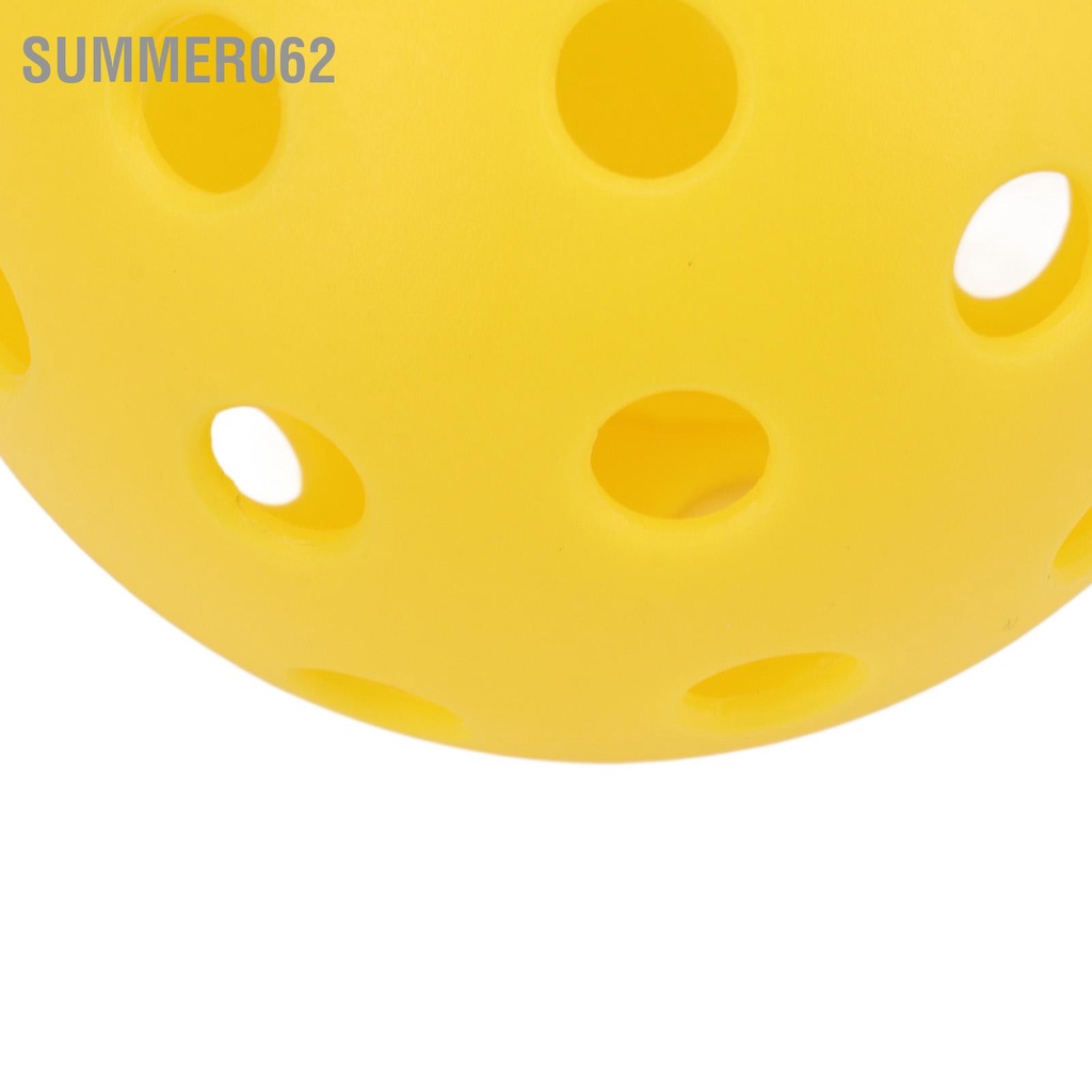 [Hàng Sẵn] 6 cái / bộ Pickleball Bộ nhựa có lỗ rỗng Màu vàng tiêu chuẩn ngoài trời Đào tạo Picklball【Summer062】