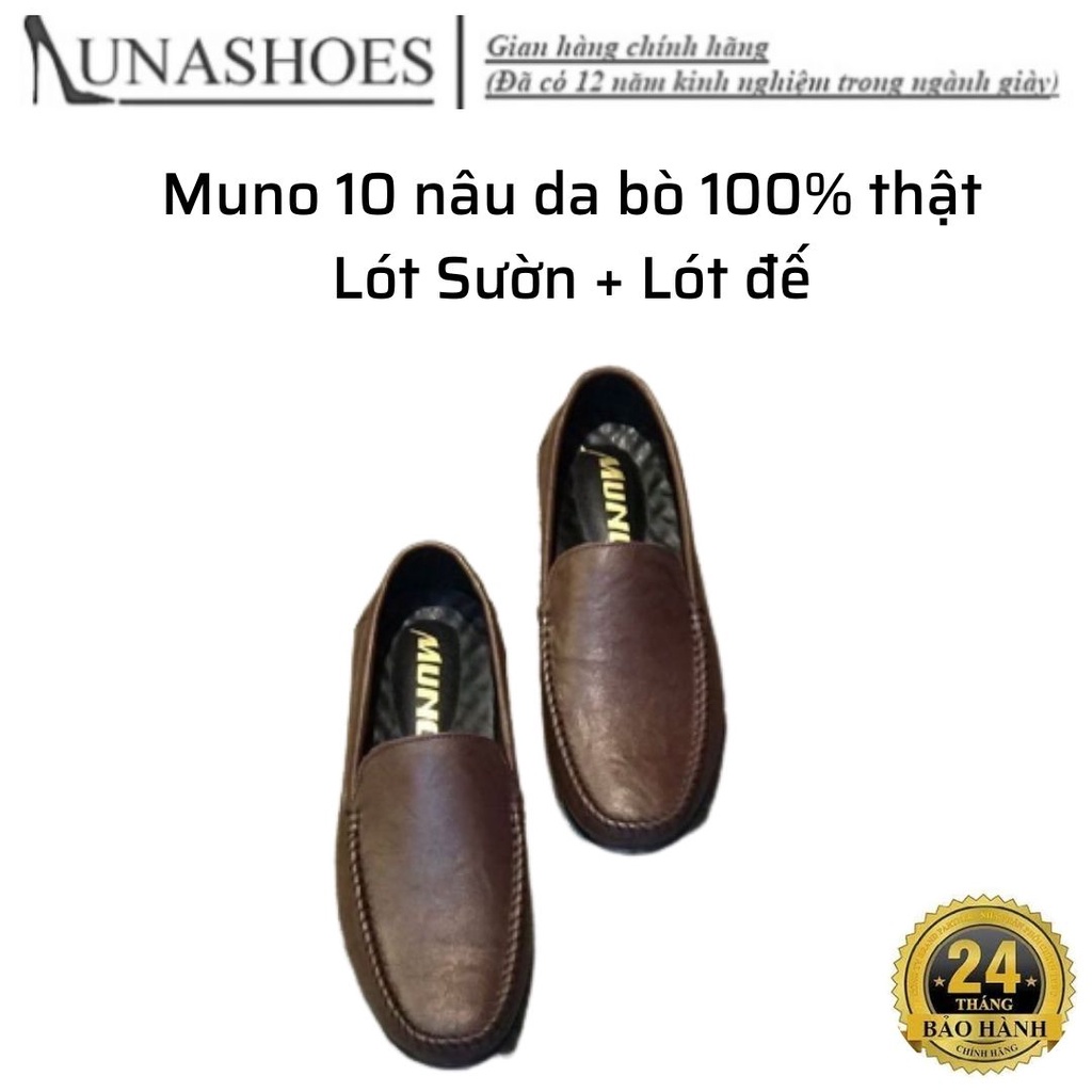 Giày tây công sở nam Lunashoe MUNO 10 da bò 100% - Giày tăng chiều cao da bò thật (bảo hành 24 tháng)