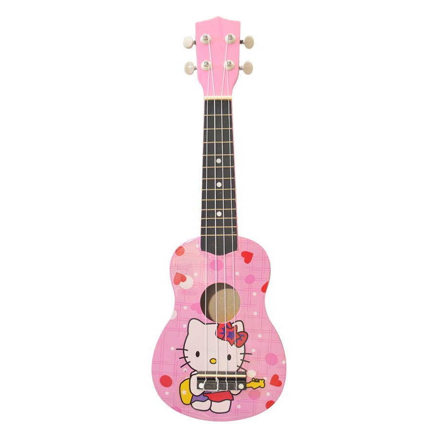 Đàn Ukulele Soprano Hoạt Hình 4 Dây Woim Nhiều Màu Sắc - Tặng Kèm Hấp Dẫn