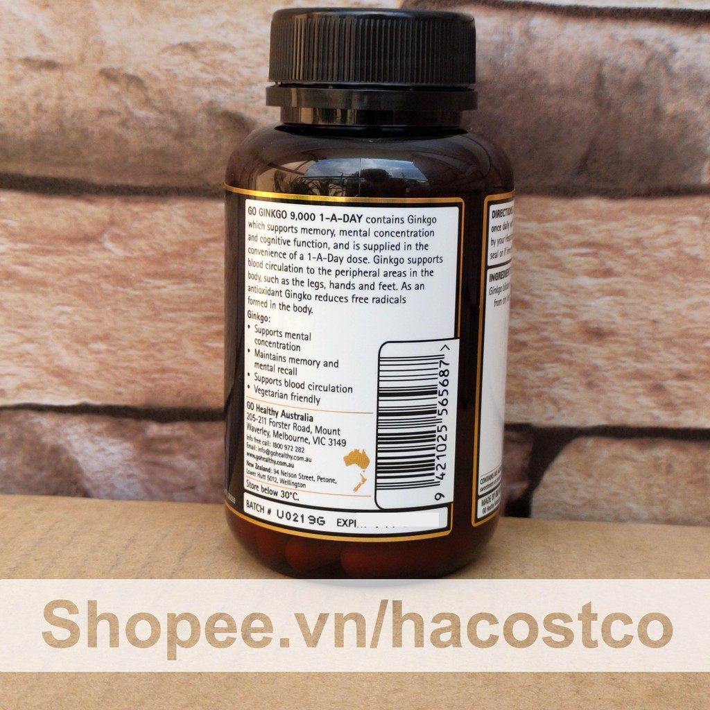 Viên Uống Go Ginkgo 9000 1 a day 60 viên - Go Healthy 9,000 1-a-day  Hỗ Trợ Cải Thiện Trí Nhớ | BigBuy360 - bigbuy360.vn