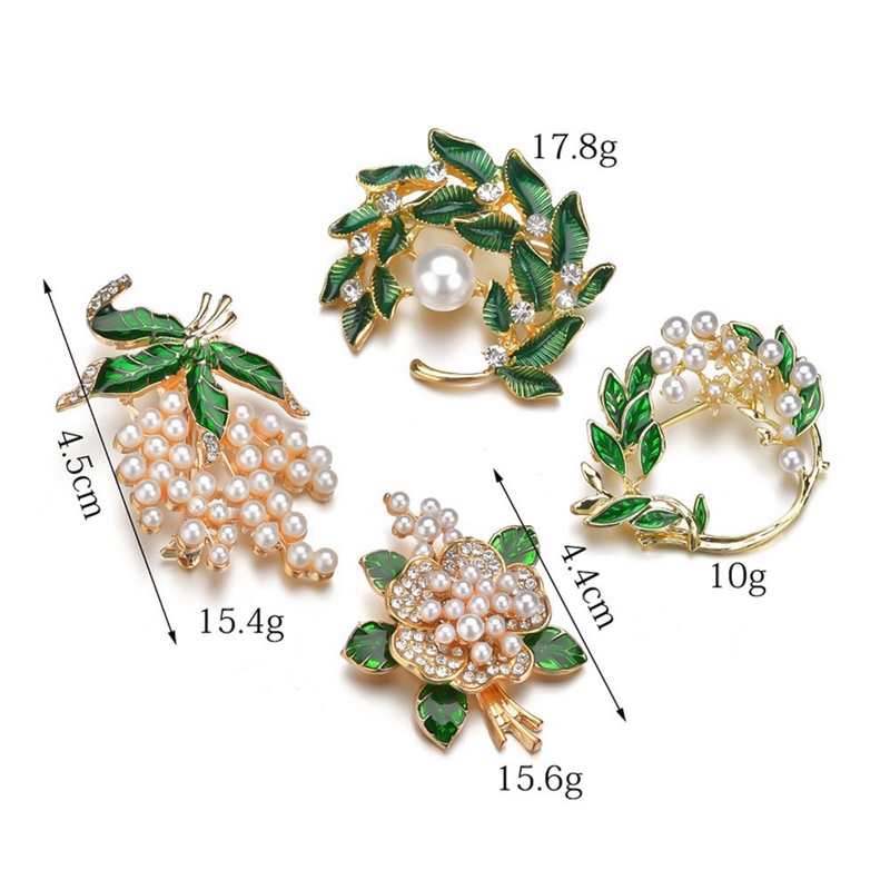 Huy hiệu cài áo đính ngọc thời trang nữ