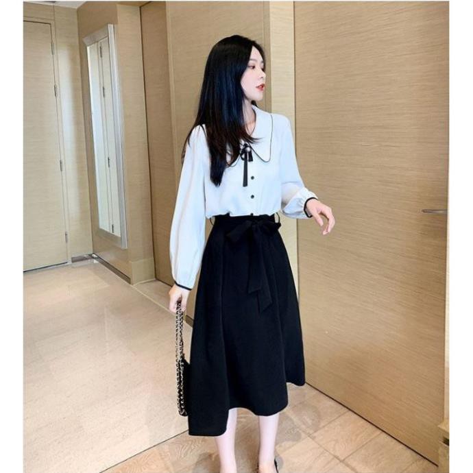 Áo sơ mi nữ công sở tay dài, viền cổ có nơ tiểu thư nữ tính, thanh lịch chất vải cao cấp- xưởng HÀNG CAO CẤP [SIÊU PHẨM] | BigBuy360 - bigbuy360.vn