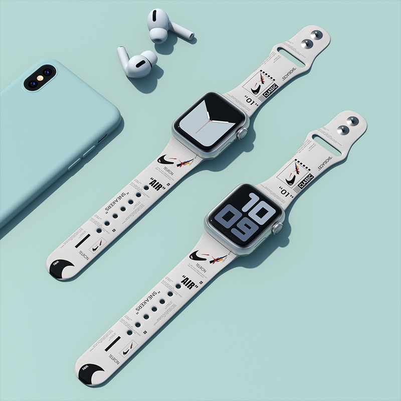 Dây Đeo Silicon Mềm 41mm 45mm 44mm 42mm 40mm 38mm Cho iWatch series 8 7 6 SE 5 4 3 2 1