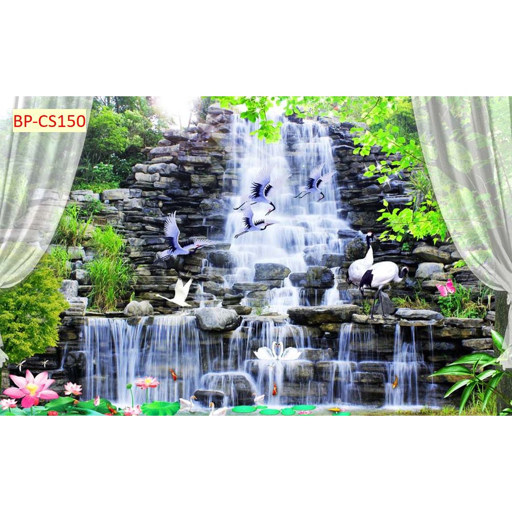 Tranh dán tường 3d cửa sổ thoáng mát tạo cảm giác thoải mái, tự nhiên