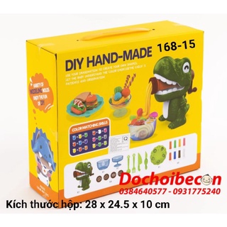 Đồ chơi đất sét 168-15 - Đất nặn làm mì khủng long
