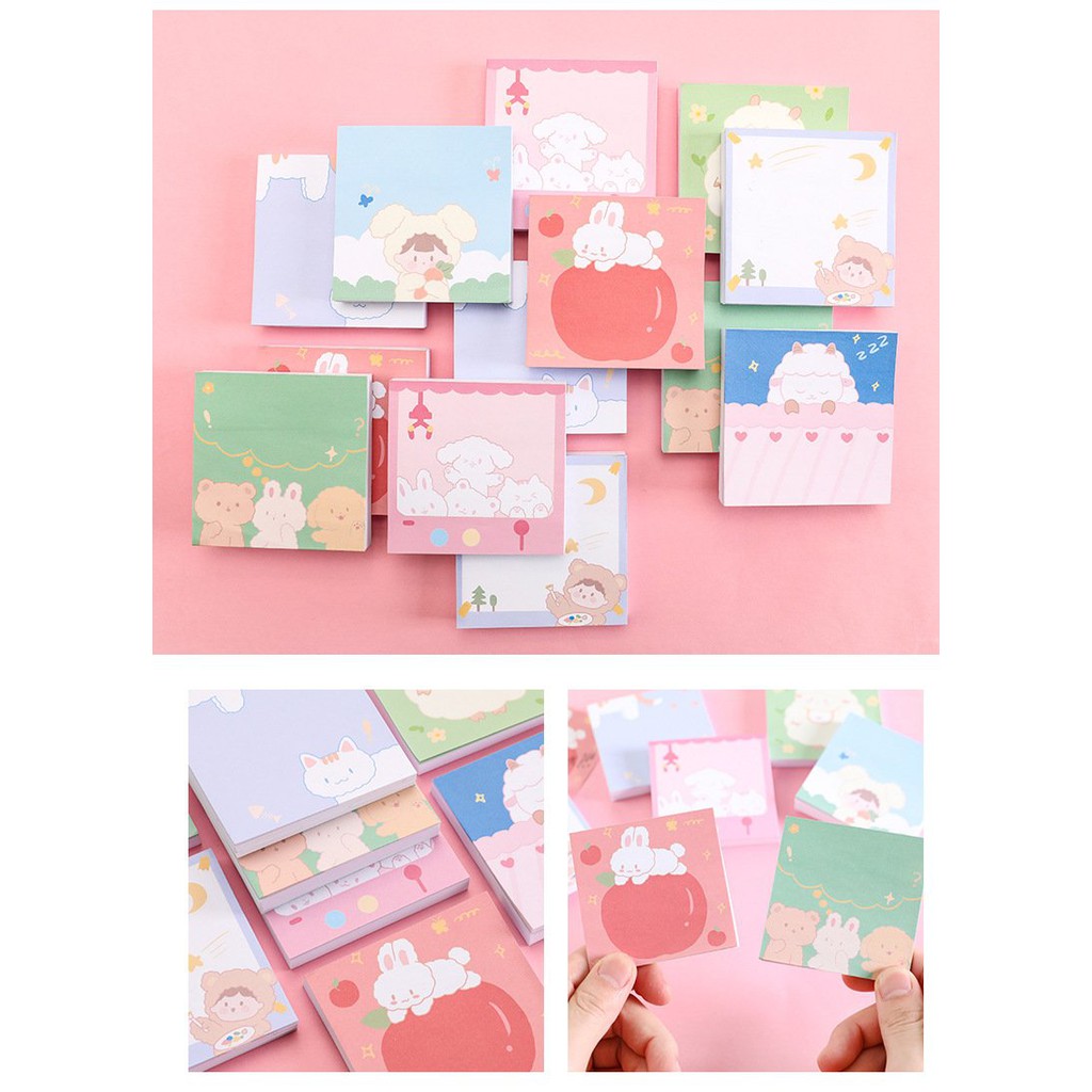 Tệp note 8x8cm hoạt hình cute - MiuSua