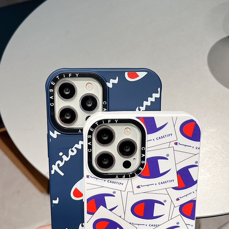 Ốp Điện Thoại Silicon Màu Kẹo In Logo Champion Cho iPhone 13 12 11 Pro Max X XS XR XS Max 8 7 Plus