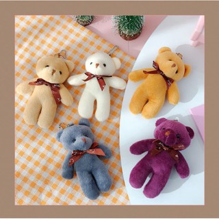 HY Gấu nhồi bông nhỏ dùng để làm đồ chơi/ trang trí bó hoa/ quà tặng cho trẻ em