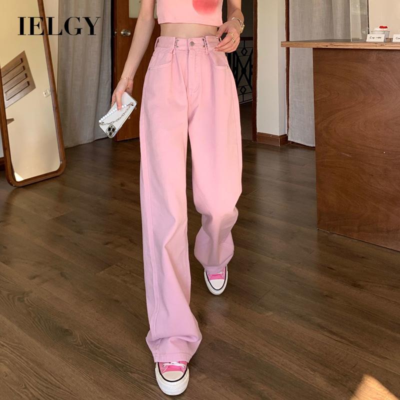 Quần jean IELGY ống rộng phong cách Hàn Quốc trẻ trung thời trang
