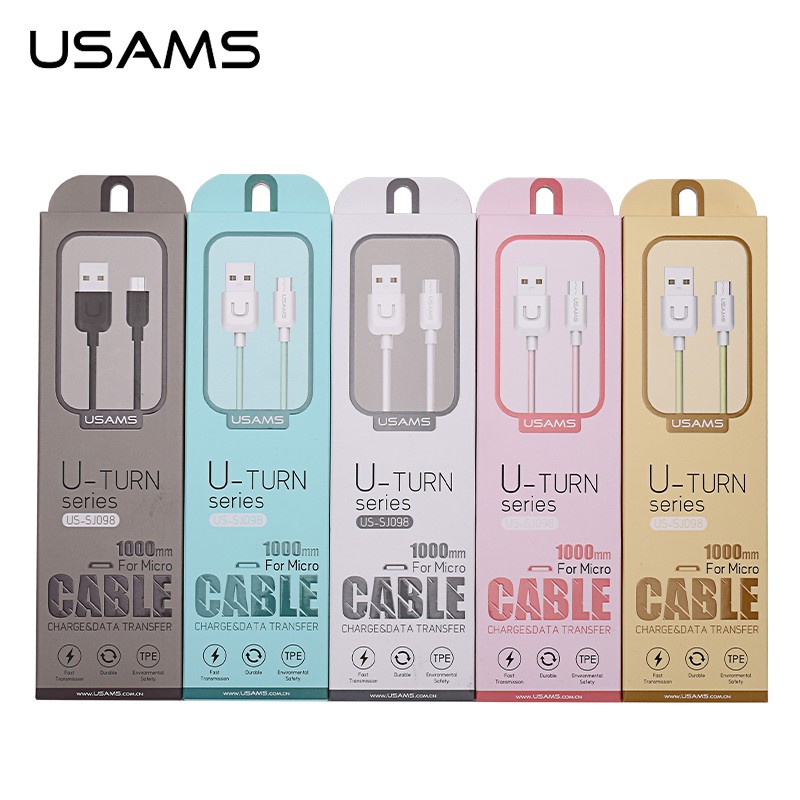 Dây cáp sạc USAMS USB Type C dài 1m tiện lợi dành cho điện thoại