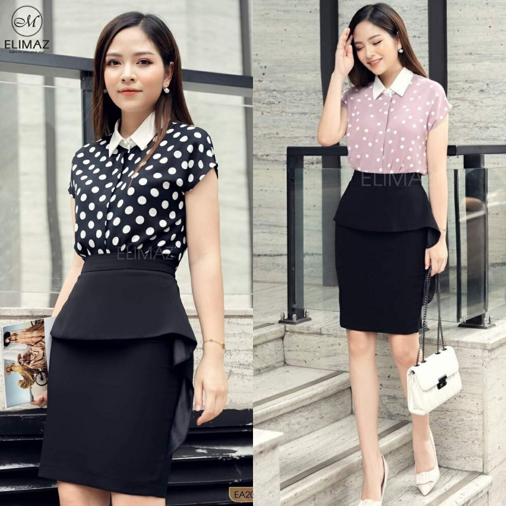 Chân váy bút chì Peplum vạt bèo phong các Hàn Quốc siêu xinh - Lady Mode | BigBuy360 - bigbuy360.vn