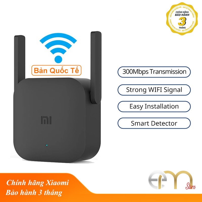 Kích sóng Xiaomi Mi Wifi Repeater Pro phiên bản mới 300 Mbps