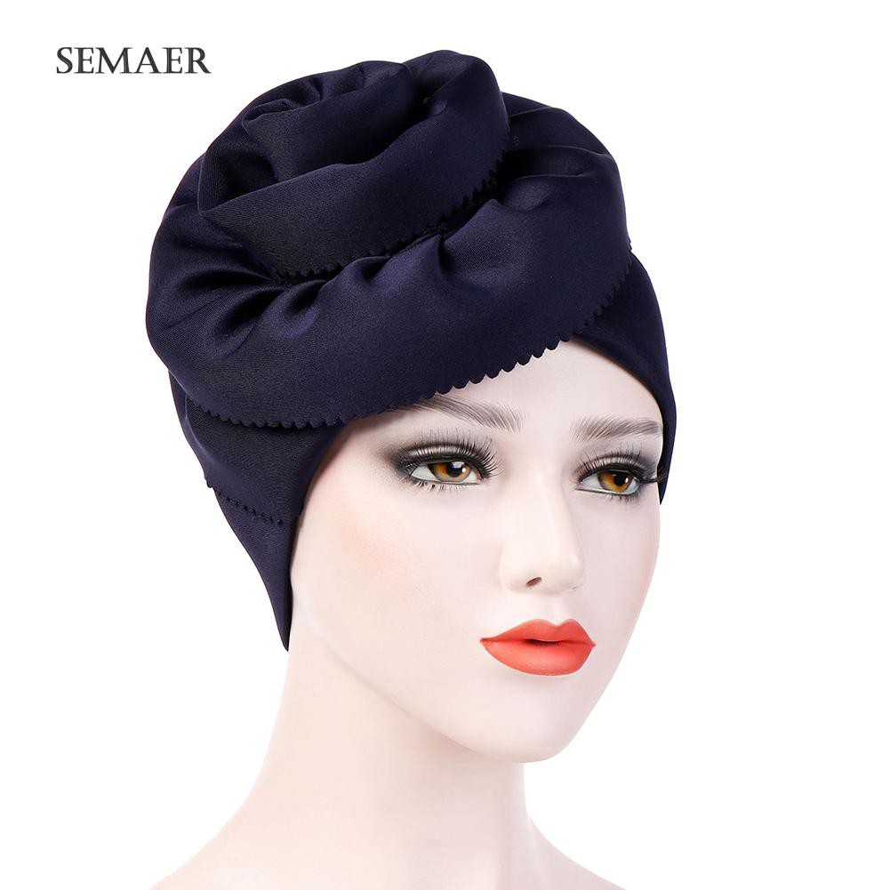 Khăn Turban Trùm Đầu Màu Sắc Đơn Giản Phong Cách Hồi Giáo Cho Nữ