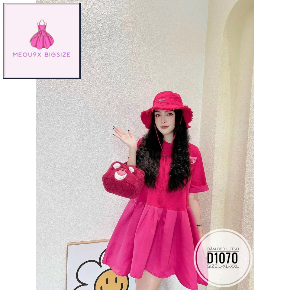 ĐẦM BABYDOLL CHÚ GẤU LOST MÀU HỒNG/ ĐEN BIGSIZE