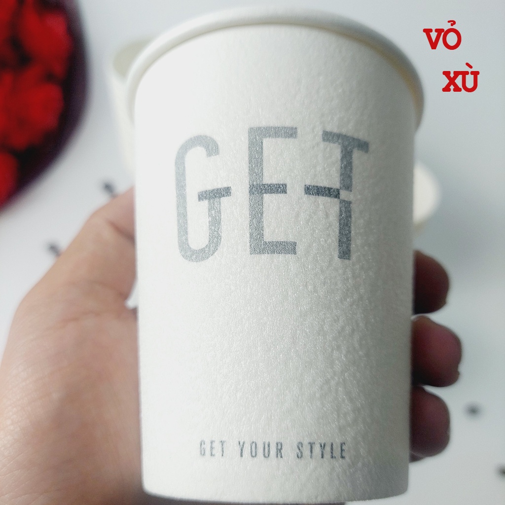 50 chiếc cốc giấy vỏ xù cách nhiệt 240ml - 8oz Hàn Quốc siêu cao cấp