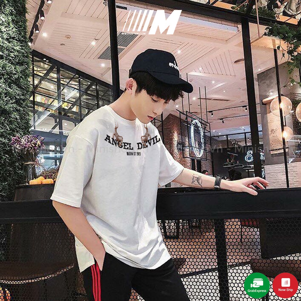 Áo thun nam nữ unisex tay lỡ LF 84, áo phông tay lỡ unisex form rộng oversize streetwear