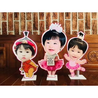 Set sinh nhật 2 chibi 30cm, 2 chibi 25cm, 1 welcom 60cm