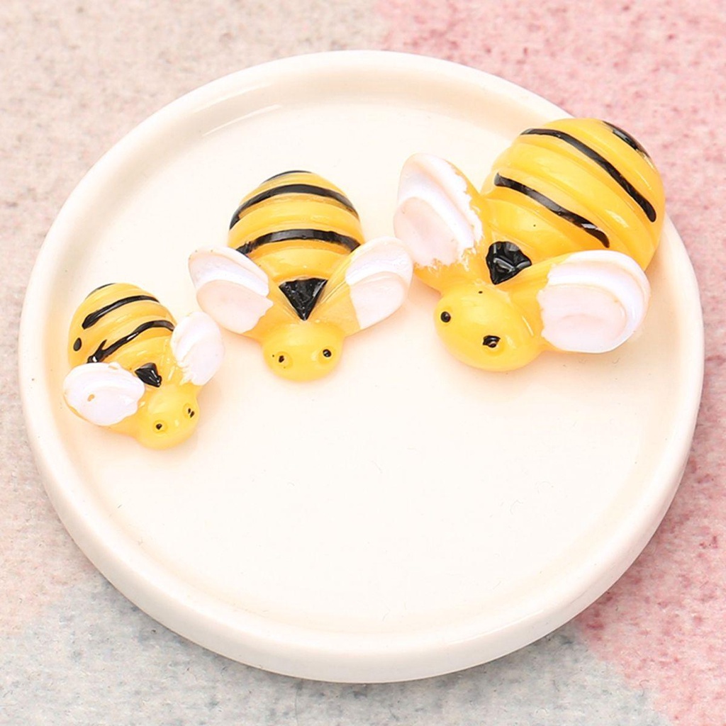 Phụ Kiện Trang Sức Hình Chú Ong Nhỏ Xinh Bằng Nhựa Resin