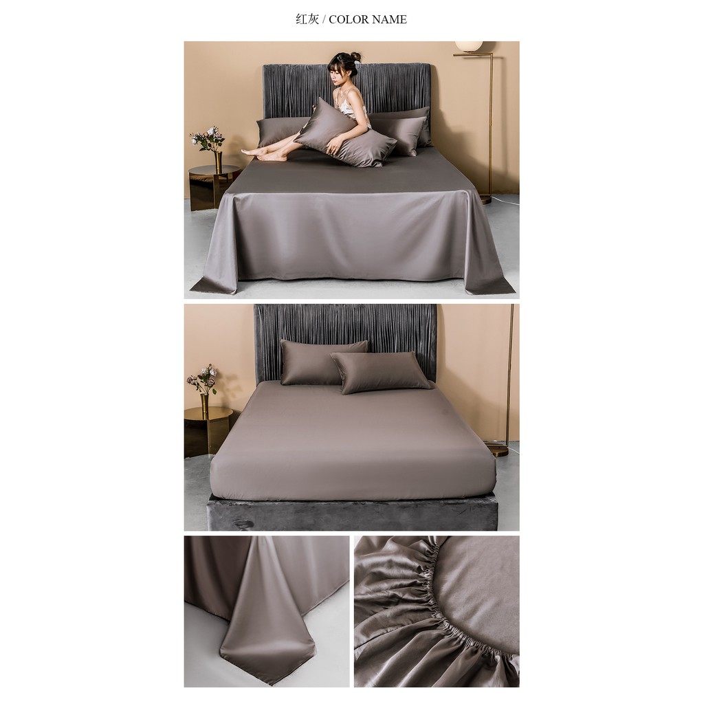 [RẺ VÔ ĐỊCH] Ga Gối Cotton Lụa Satin - Bộ Drap Cotton 60s Hàng Cao Cấp Sakura JP Bedding Decor