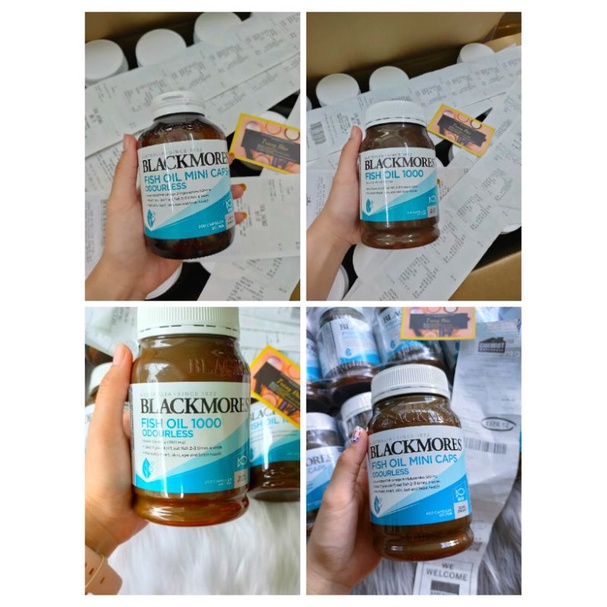 ( sẵn hàng đủ 4 loại )(200v+ 400v)Viên uống dầu cá BLACKMORE  FISH OIL 1000MG