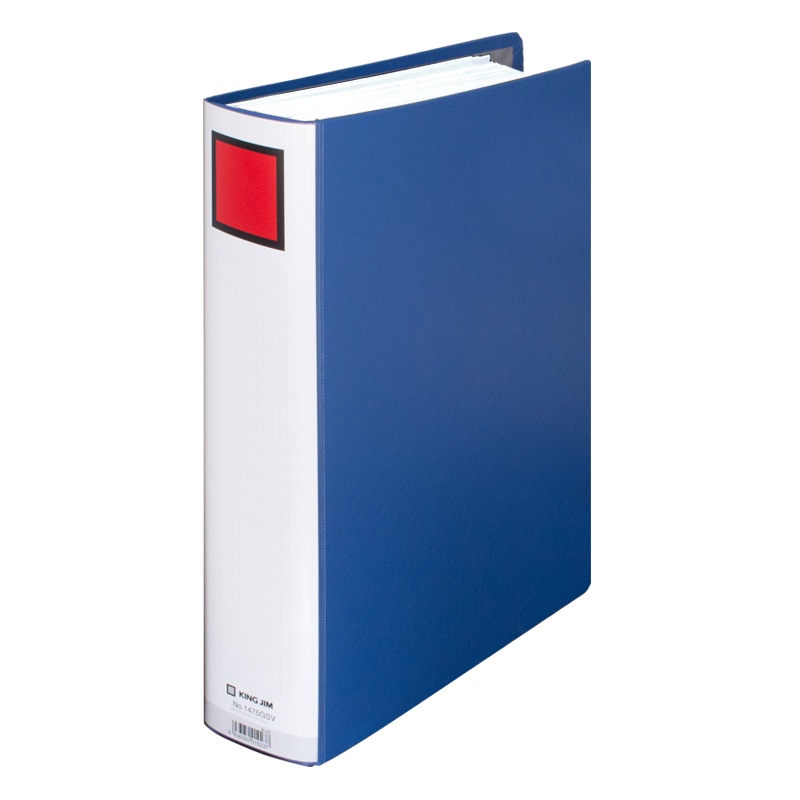 File khóa hộp King Jim A4 3-5-8-10cm mở 2 đầu 1473GSV, 1475GSV, 1478GSV,1470GSV - Bìa còng mở 2 đầu - 1 chiếc