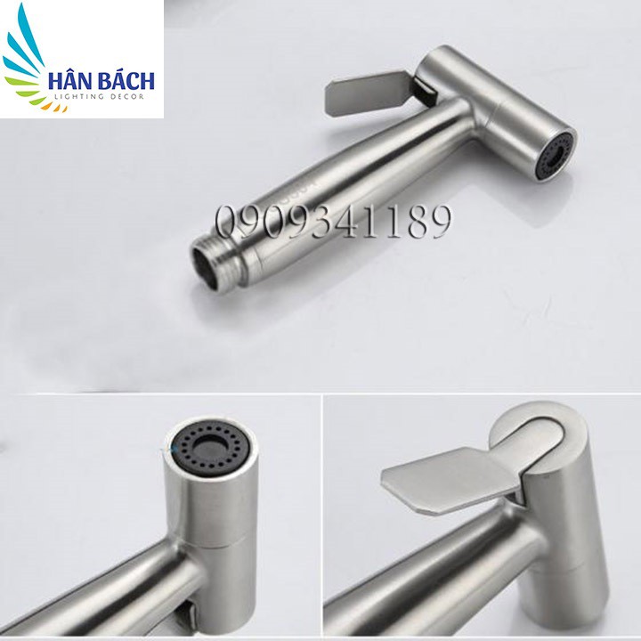 vòi xịt vệ sinh inox 304, không gỉ sét, vòi xịt bồn cầu, vòi xịt toilet, xịt vệ sinh sus 304