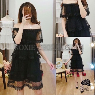 Đầm ren tầng bẹt vai