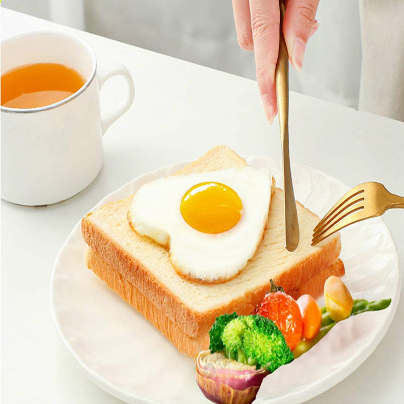 JOSMOMO 5 hình dạng bằng thép không gỉ omelet pancake shader khuôn trứng tráng khuôn omelet dụng cụ nấu ăn phụ kiện nhà bếp